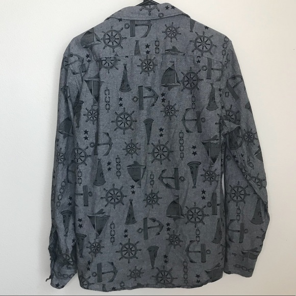 AMERICAN RAG Nautical Button Down Shirt. Men’s L - Picture 4 of 4